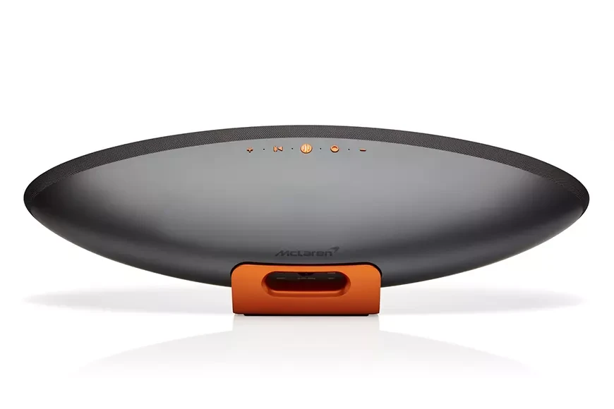 Zeppelin McLaren Edition is a joint brainchild of Bowers & Wilkins and McLaren Automotive 13 Zeppelin McLaren Edition wireless audio system