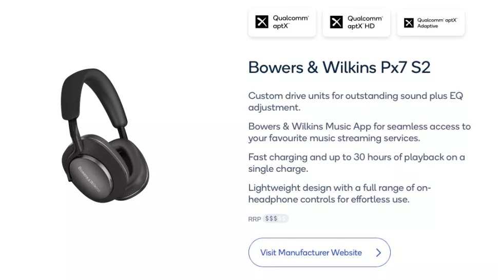 Bowers & Wilkins PX7 S2 Bowers & Wilkins PX7 S2