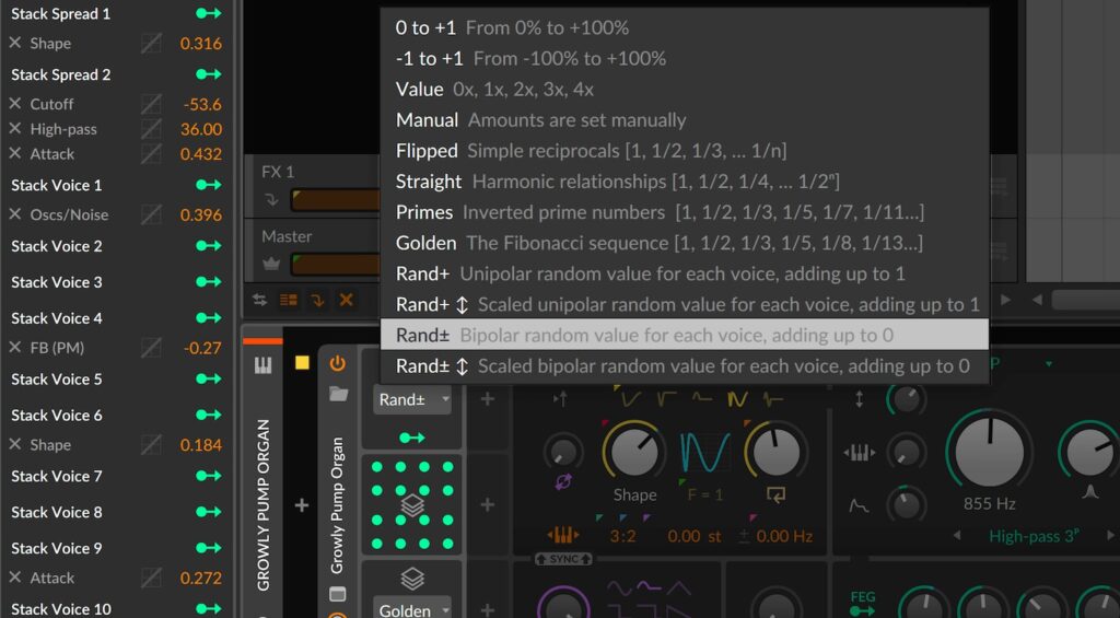 Bitwig Studio 5.1 released with 10 new modules with unique timbre color 8 Voice Stacking Bitwig Studio 5.1