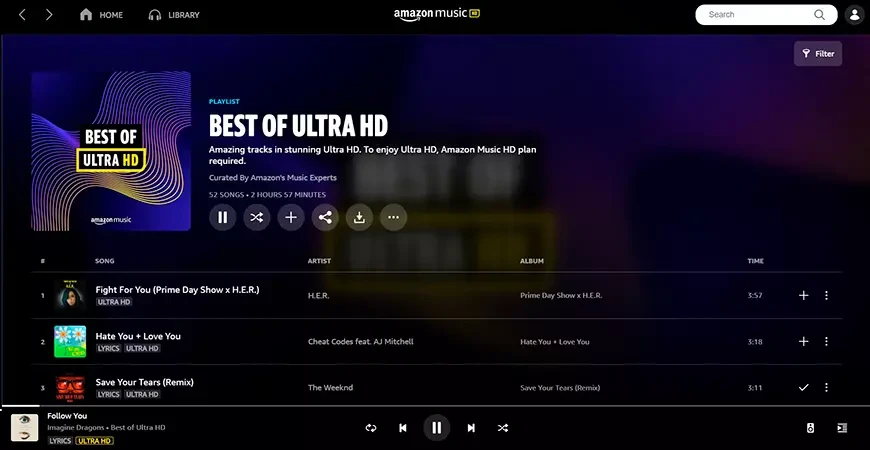 Which Hi-Res and Hi-Fi Streaming Service to choose in 2024? 10 4. Amazon Music