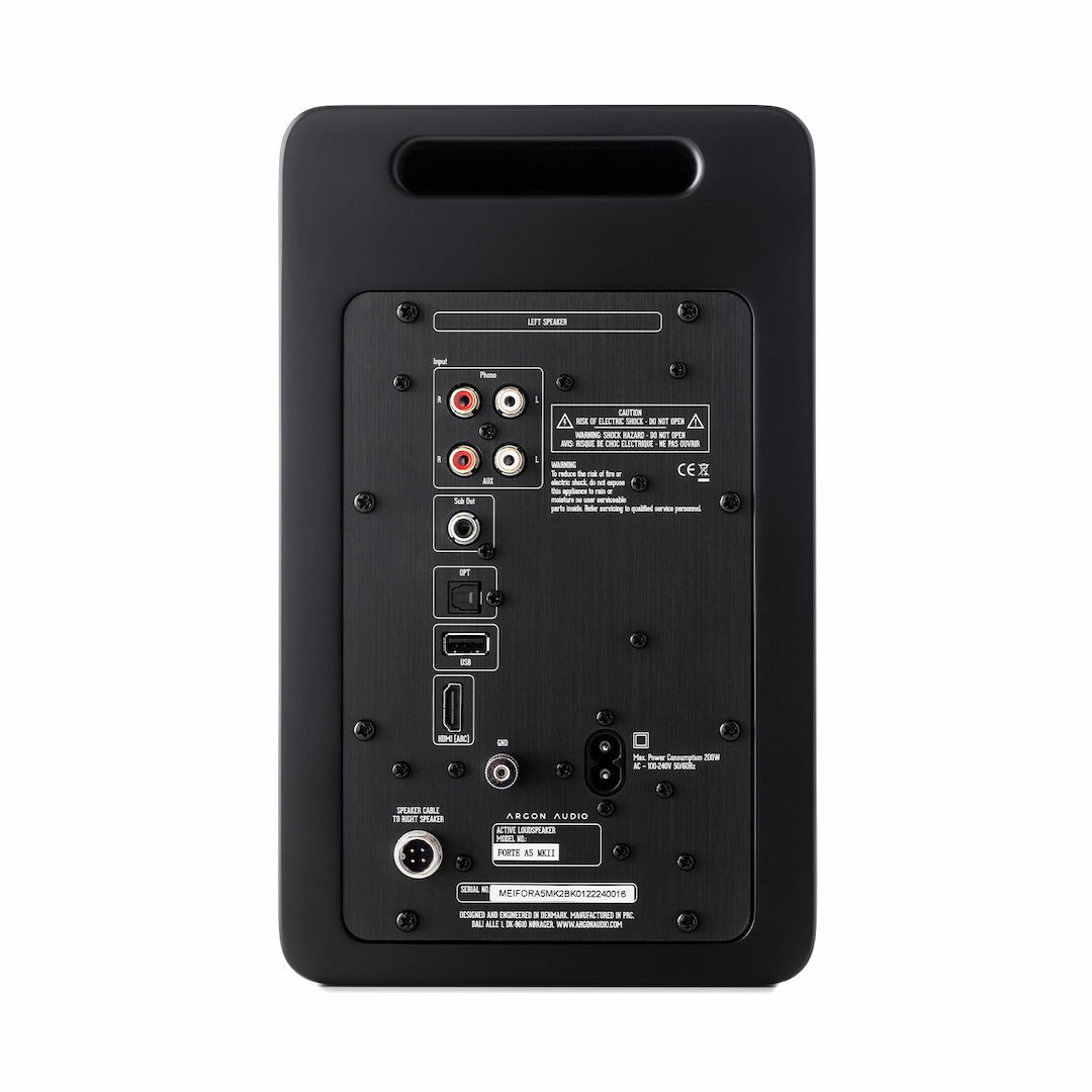 Argon Audio Forte A5 MK2: Elegant and high-performance active speakers 10 ARGON AUDIO FORTE A5 MK2 BACK PANEL