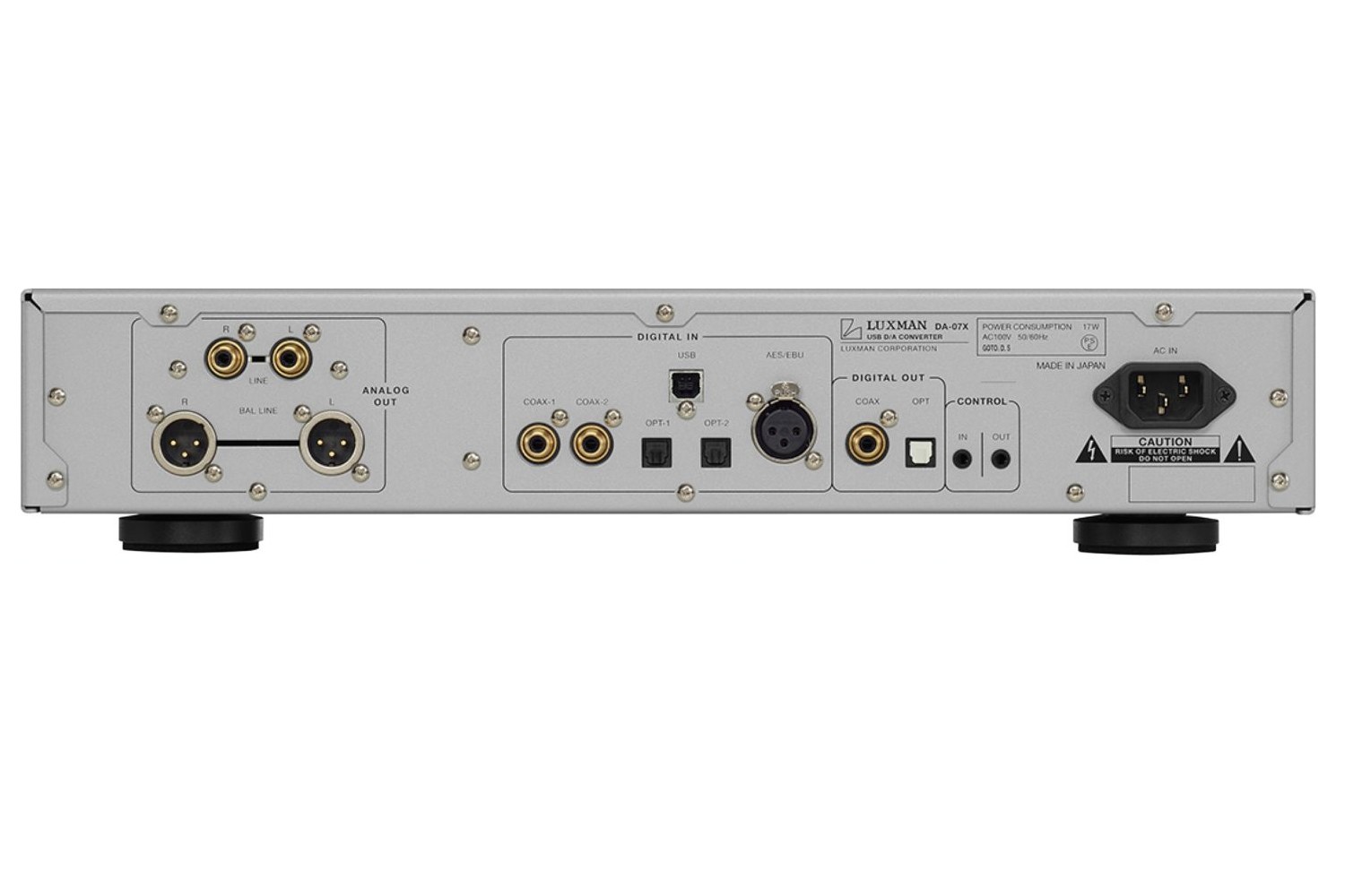 Luxman DA-07X: High-performance DAC 9 Luxman DA-07X Rear panel
