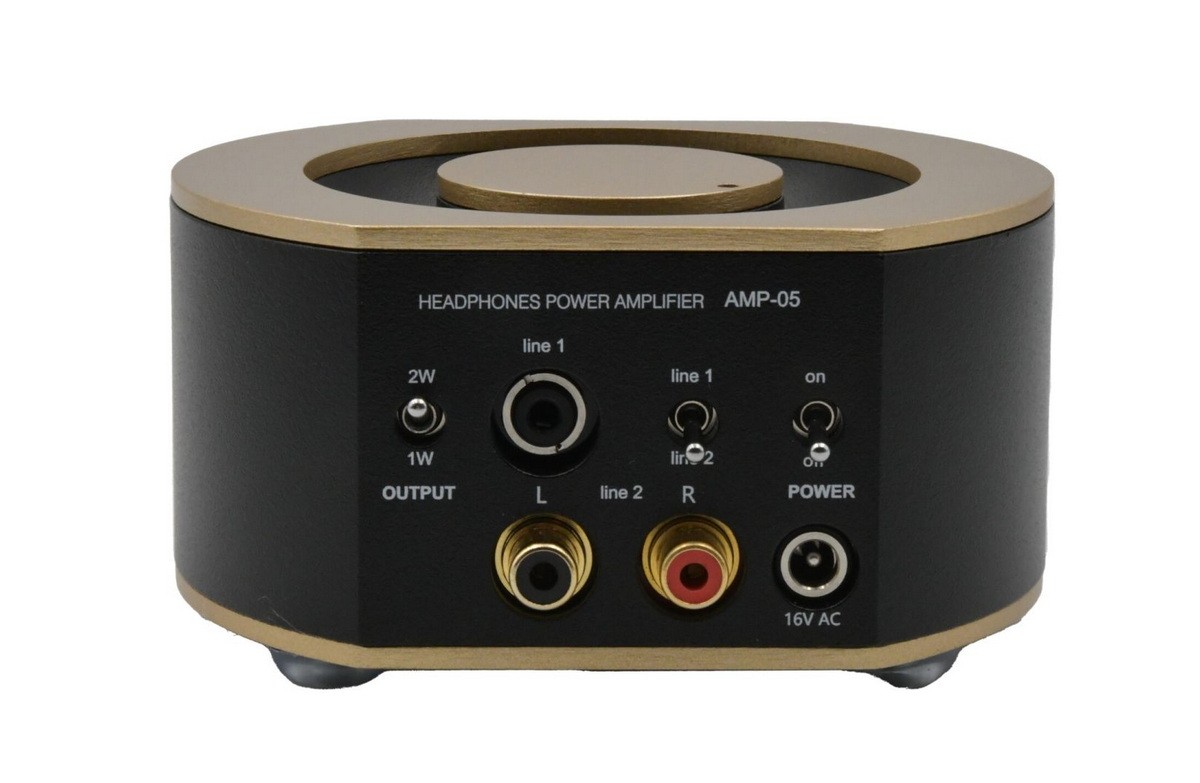 Divaldi AMP-05 SE Gold: Compact and elegant headphone amplifier 9 Divaldi AMP-05 SE Gold inputs and outputs