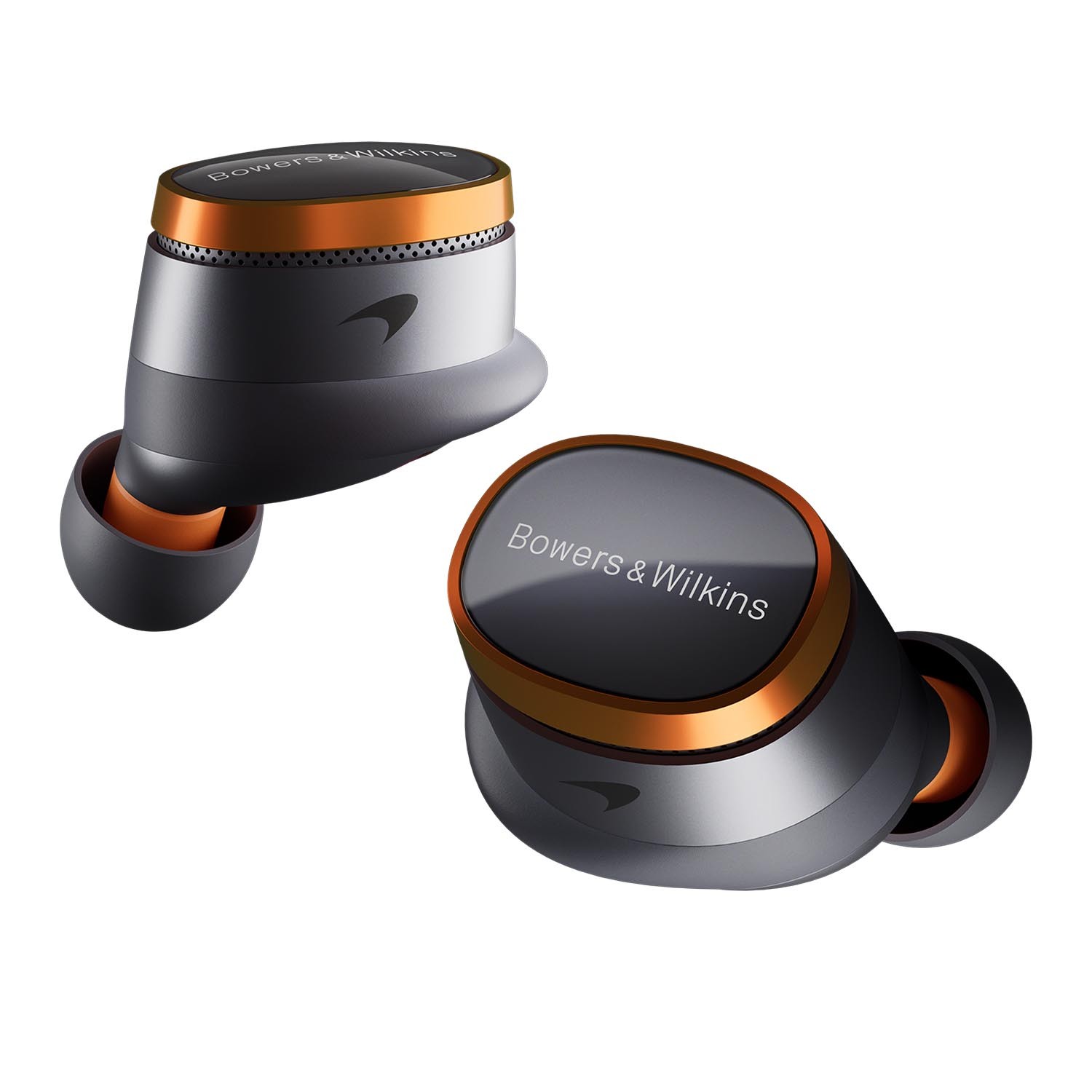 Bowers & Wilkins x McLaren Launch Pi8 McLaren Edition: Luxury Sound Meets Supercar Style 8 exclusive True Wireless in-ear earbuds in a unique special edition with gorgeous design details