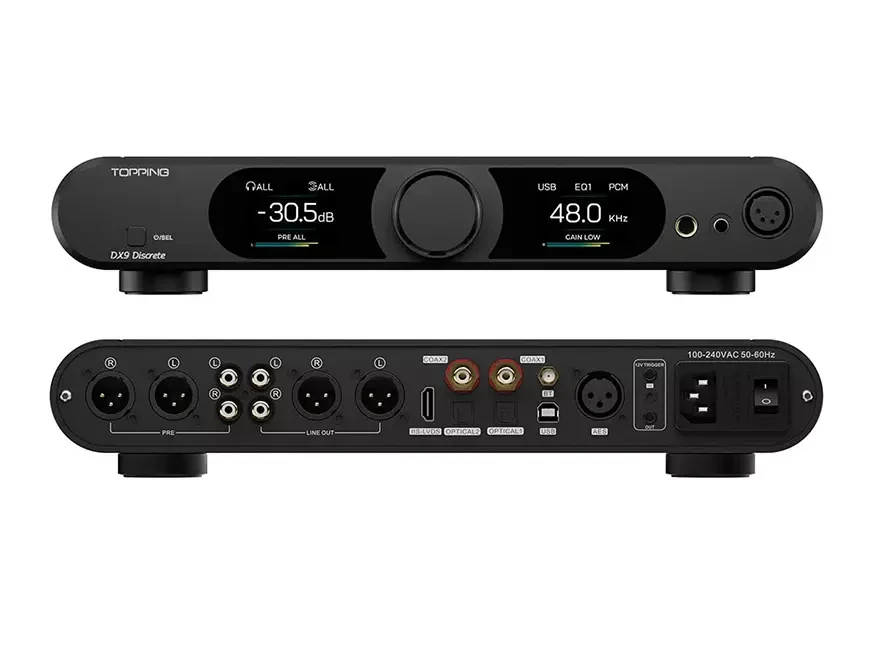 Topping DX9 Discrete: New Flagship DAC/Amp with 131dB SNR and Dual Displays 12 Topping DX9 Discrete Desktop DAC with Headphone Amplifier