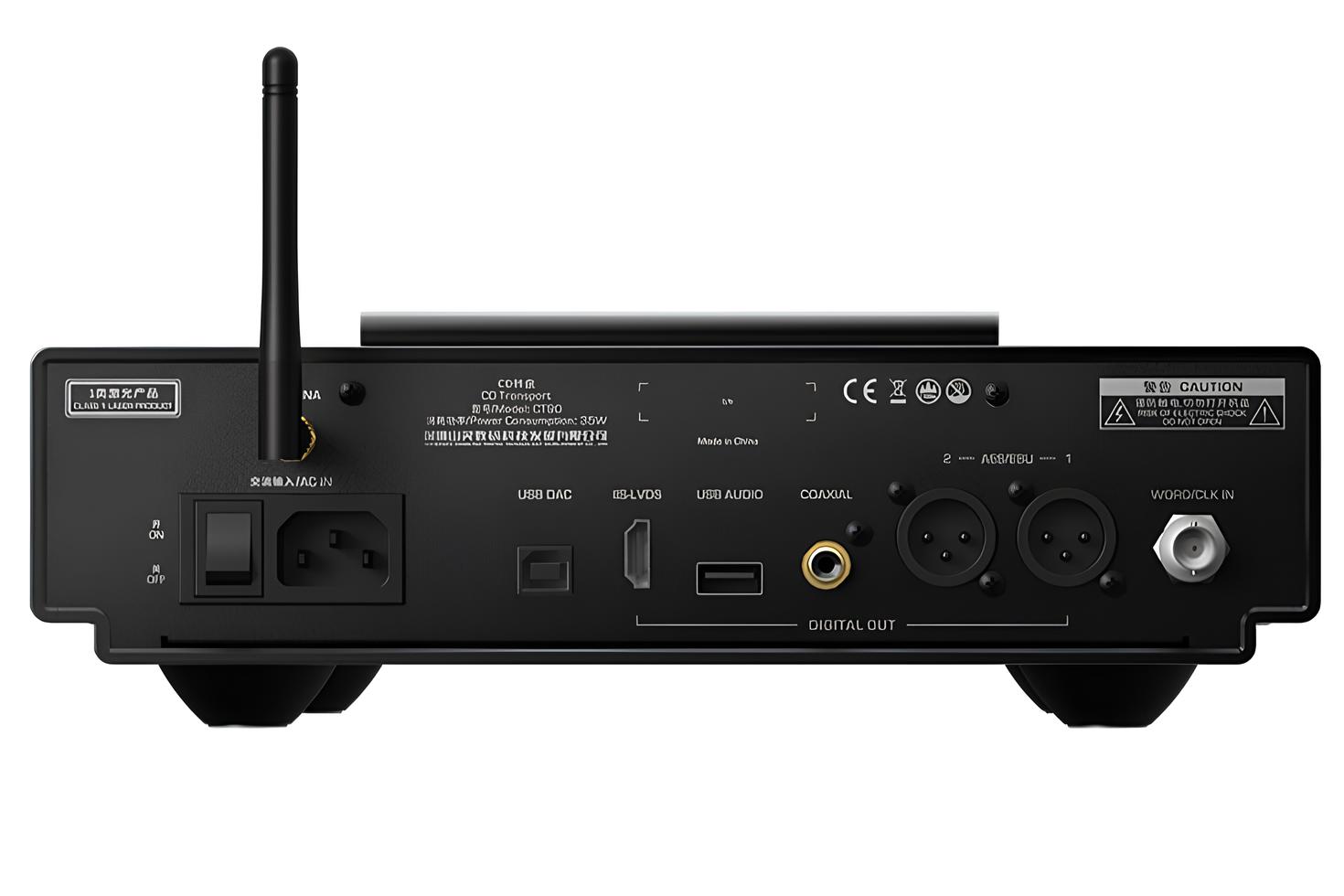 Shanling CT90: A Pure CD Transport with Modern Digital Flexibility 9 A wide range of digital outputs is provided, including I2S with FPGA logic and ten pinout modes for compatibility with DACs from various manufacturers, coaxial SPDIF, and two AES/EBU outputs.