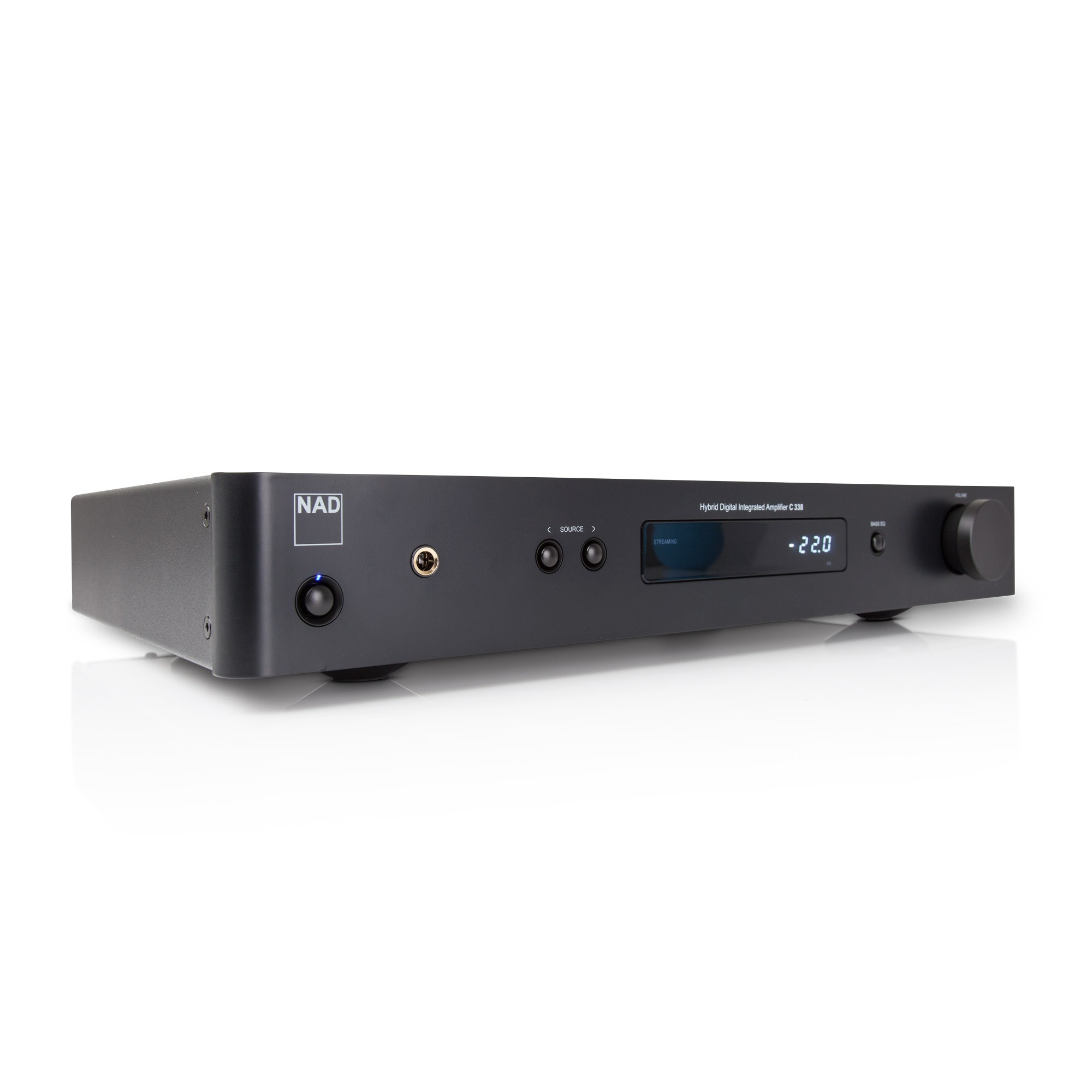 NAD C338: One of the Best Compact Streaming Amplifiers You Can Buy 8 The C338 can even switch on automatically from standby when you turn on your TV. This means you get super-quality TV sound every time – without any extra hassle, without extra remote controls, and without having to worry about your next electricity bill.