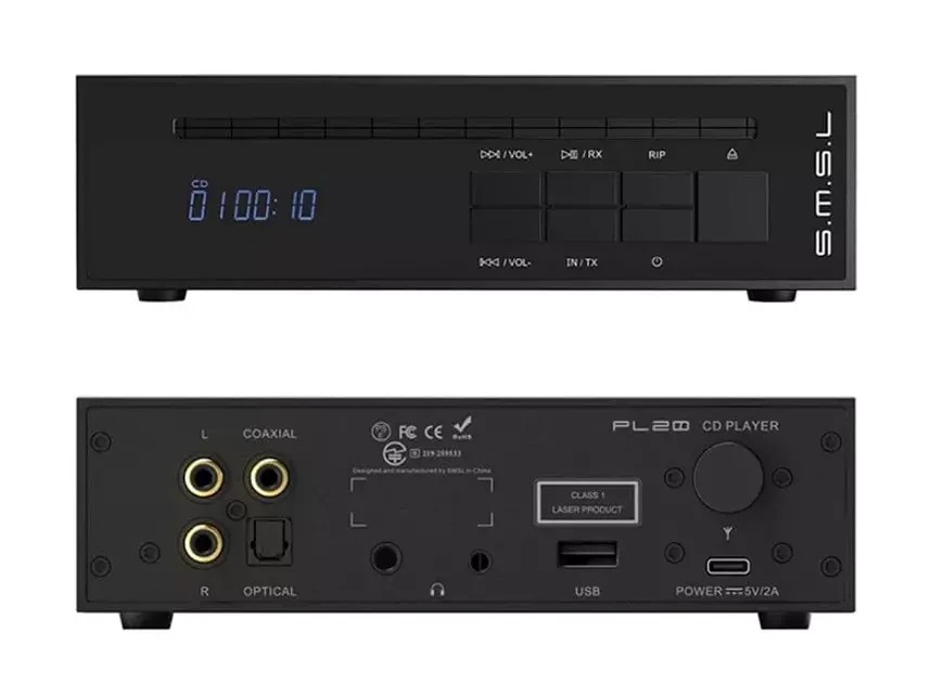 SMSL PL20: Versatile Desktop CD Player With One-Touch Lossless Ripping and Dual DACs 10 The SMSL PL20 CD player boasts high-quality build quality: a solid CNC-machined aluminum enclosure, gold-plated connectors, thoughtful layout, and a versatile design suitable for any desktop or audio system.