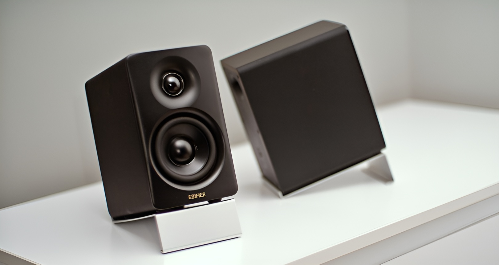 Edifier M60 Review: Tiny Active Speakers With Shockingly Big Sound 9 The size of one M60 speaker can be compared to an Xbox controller.