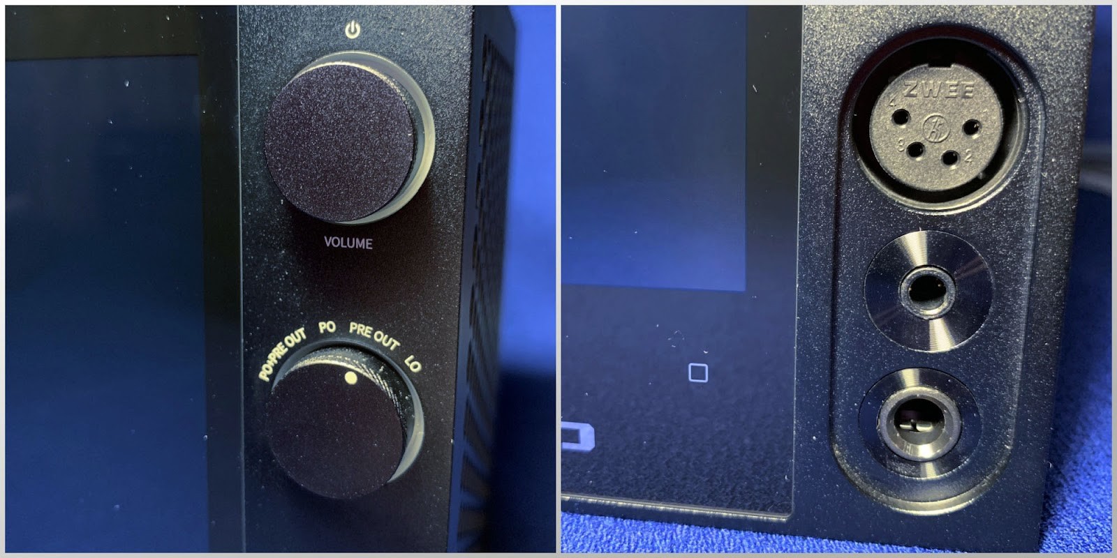 FiiO R7 Review: Android-Powered Desktop Hi-Fi That Replaces Your Entire Stack 12 On the front panel, next to the screen, there are two wheels. The first is responsible for turning on the device and adjusting the volume, The second wheel is not pressed, but only rotated and is used to select one of four output operating modes:PO+PRE OUT – simultaneously active headphone outputs and rear speaker outputs. This allows you to listen to music simultaneously through both connections. PO – only headphone outputs are active. PRE OUT – only the speaker outputs are active. LO – only the speaker outputs are active, but with maximum volume (adjustment is possible only through the speakers). In some cases, this option is more convenient.
