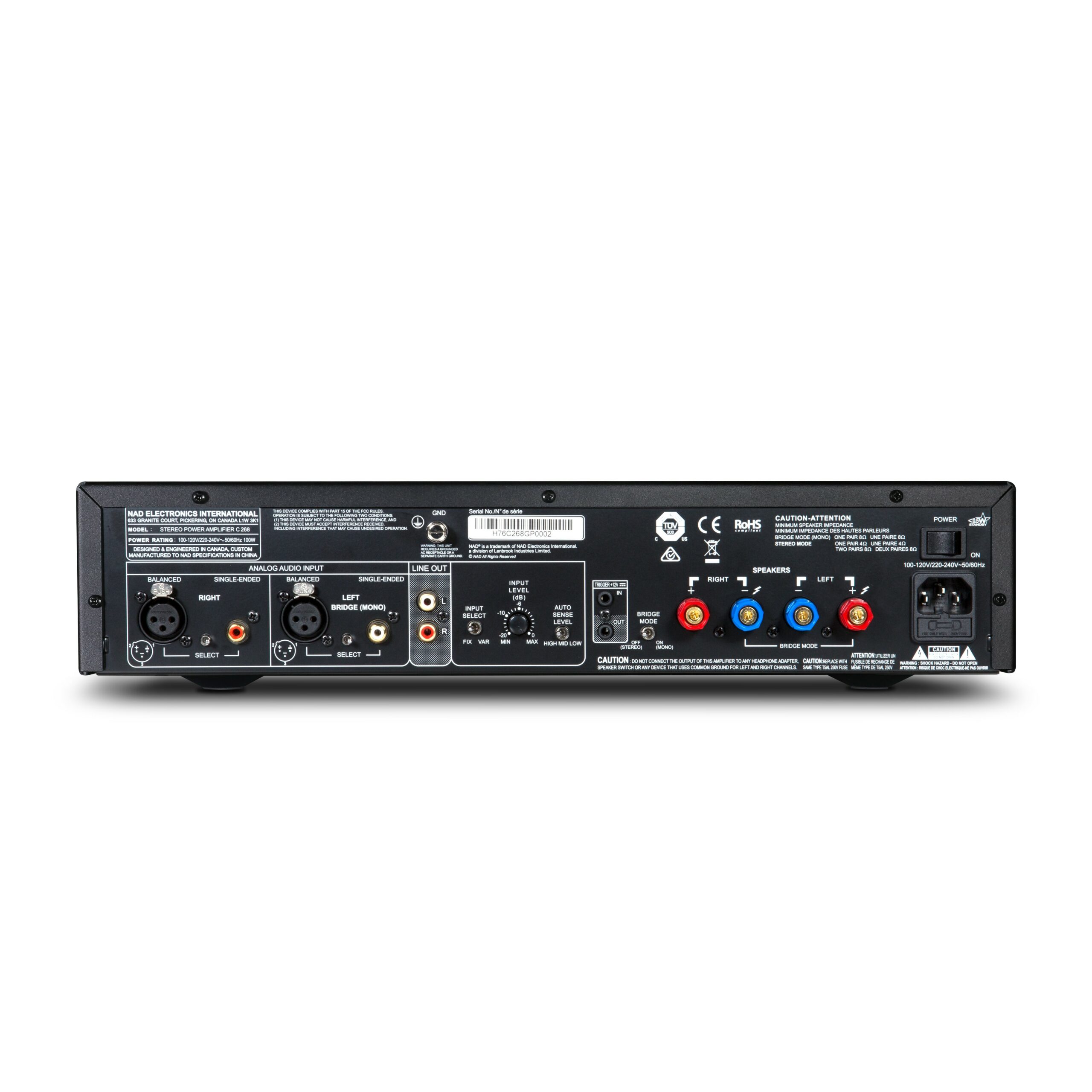 The amplifier module in the C268 is built as an analog switching amplifier, also known as Class D. Originally developed by the Dutch company Hypex, NAD's legendary chief engineer Bjørn Erik Edvardsen has spent years upgrading and refining the module. 
