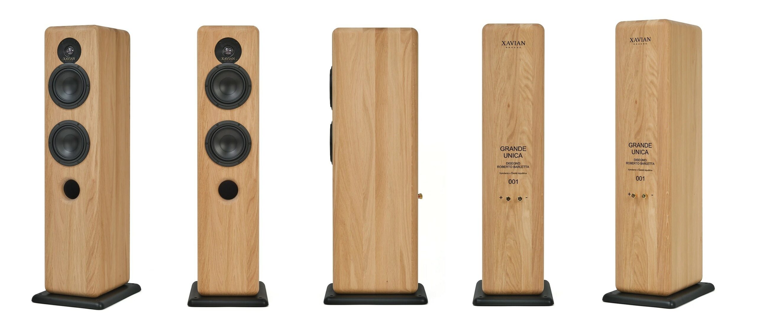 Xavian Grande Unica: High-Sensitivity Floorstanding Speakers with Solid Oak Cabinets 8 The solid oak Grande Unica enchants the listener with its natural look. The matte lacquer with a touch of natural wax subtly accentuates the wood grain, making every detail a feast for the eyes.