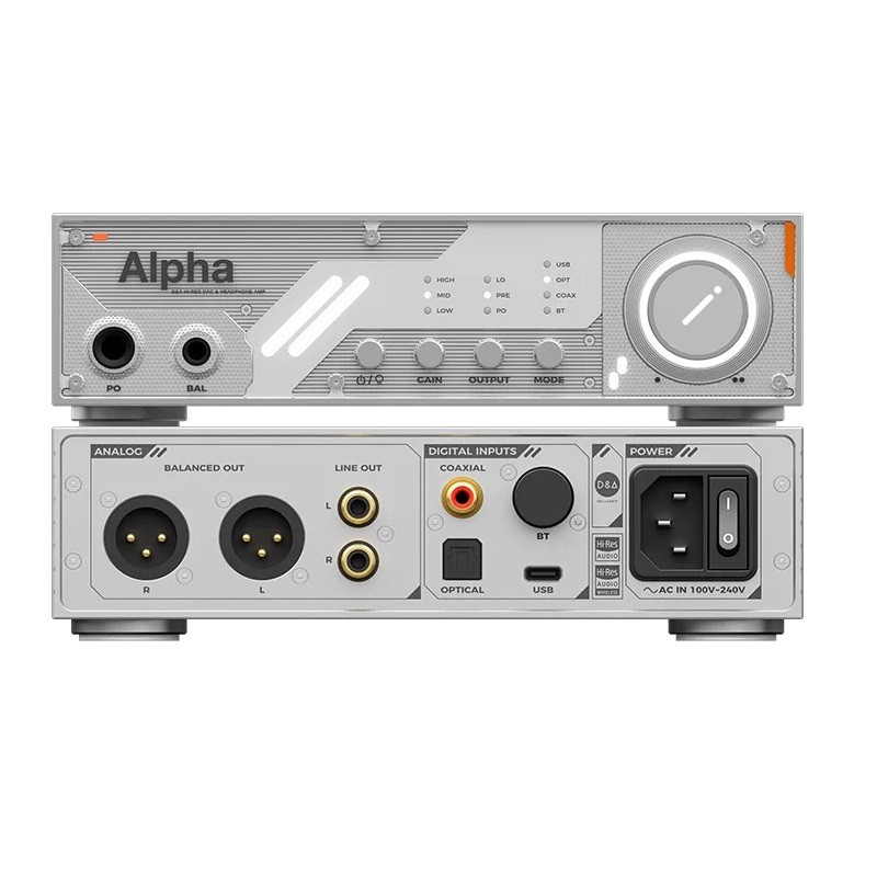 D&A Alpha: Dual-Mono Precision in a Compact DAC and Headphone Amplifier 8 D&A Alpha - Dual ES9039Q2M DAC/Headphone Amplifier
