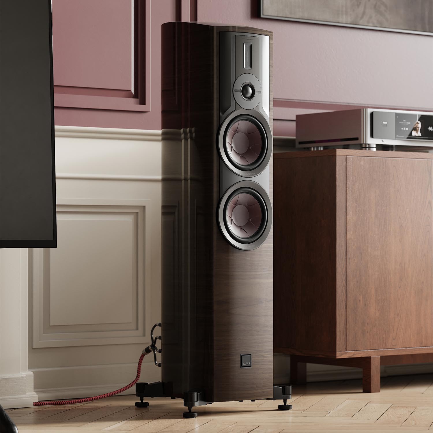 DALI EPIKORE 7: Reference High-End Floorstanding Speakers 12 The bass units in the DALI EPIKORE 7 once again include the use of the revolutionary SMC (Soft Magnetic Compound) material, which eliminates a wide range of distortion products that traditional magnetic systems have to contend with (hysteresis, magnetic flux modulation and eddy currents).