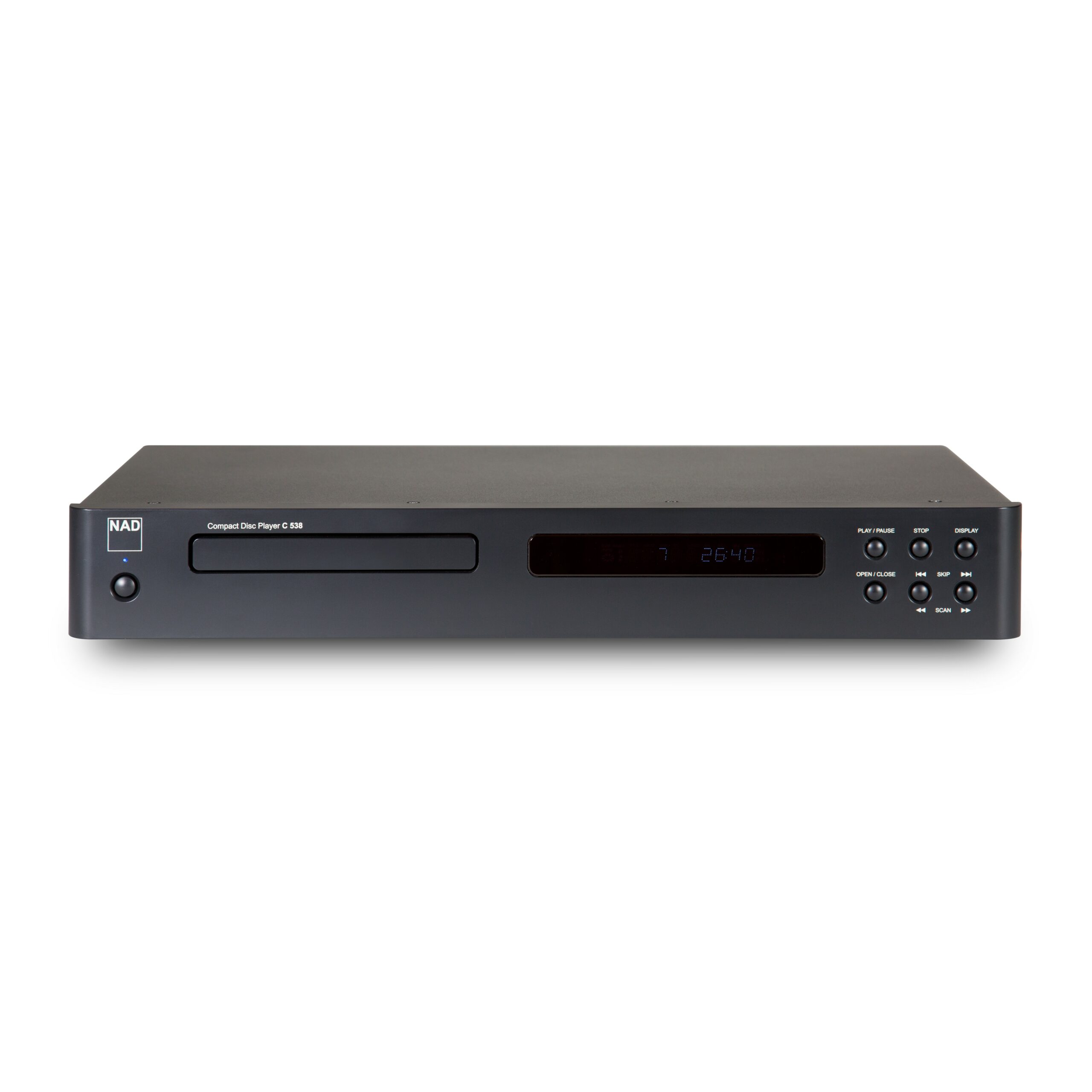NAD C538: Stable CD Playback with NAD’s Signature Sound 10 The C538 is solidly and resonance-free constructed, so that it can read your CDs as precisely as possible and thus give you optimal sound quality. With both analog and digital audio outputs, you can use the CD player on any system.