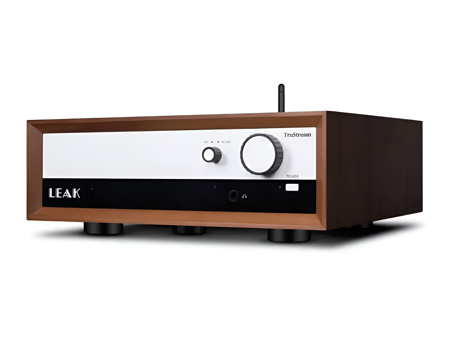 Leak TruStream: A Premium Network Streamer for Modern Audiophile Systems 8 The Leak TruStream combines vintage hi-fi design with modern streaming technology, featuring a walnut cabinet and aluminum chassis.