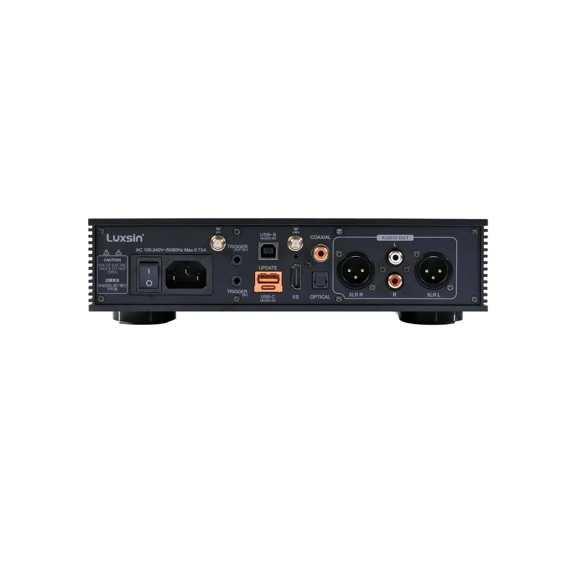 Luxsin X8: DAC/amp with AI-driven sound and 8-DAC architecture 12 The X8’s internal layout showcases meticulous shielding and a fully separated power design for ultra-low noise performance.